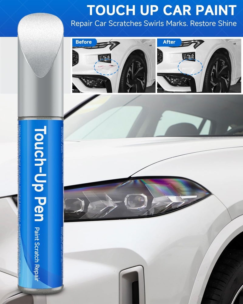 RSACET UG White Platinum Metallic Touch Up Paint Compatible with Ford Exact Match Touch Up Paint Car Scratch Repair - Image 4